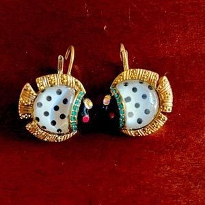 Vintage Beaty Johnson Fish Kiss Earrings